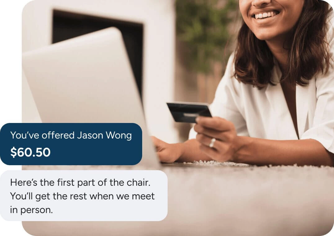 Woman verifying contacts online