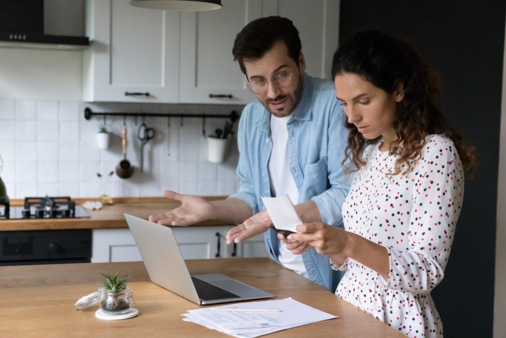 couple discovering they were in a real estate scam